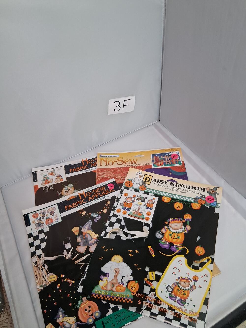 3F Lot of 4 Vintage Daisy Kingdom Halloween Sweatshirt Vest Decals